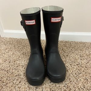 Matte Black Short Hunter Boots
